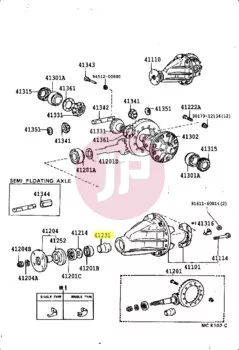 TOYOTA 41231-60030 - DISTANZHUELSE/KEGELR