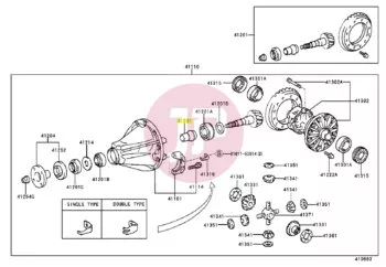 TOYOTA 41231-60040 - SPACER, DRIVE PINION
