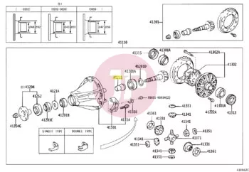 TOYOTA 41231-60040 - Drive Pinion Crush Sleeve