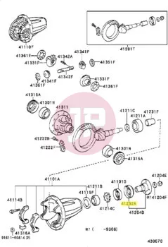 TOYOTA 41252-35041 - DEFLECTOR, DUST