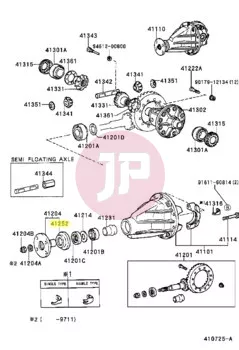 TOYOTA 41252-35041 - DEFLECTOR, DUST