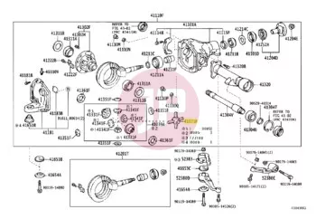 TOYOTA 41371-35020 - Differenciálmű kereszt