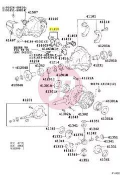 TOYOTA 41450-60042 - Differenciálzár mozgató motor