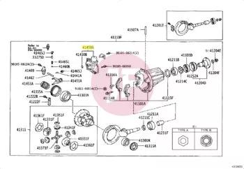 TOYOTA 41450-60060 - Differenciálzár mozgató motor