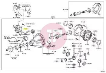 TOYOTA 41450-60070 - STELLANTRIEB/DIFF.-S
