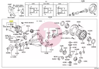TOYOTA 41450-60070 - STELLANTRIEB/DIFF.-S