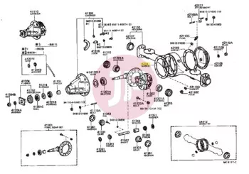 TOYOTA 42181-60060 - DICHTUNG/HINTERACHSE