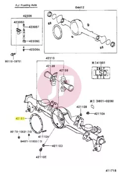 TOYOTA 42181-60060 - Differenciálmű-tömítés
