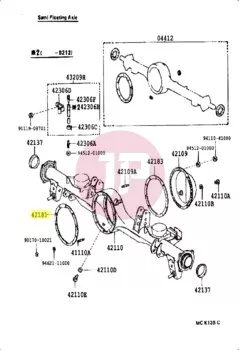 TOYOTA 42181-60070 - GASKET, DIFFERENTIAL