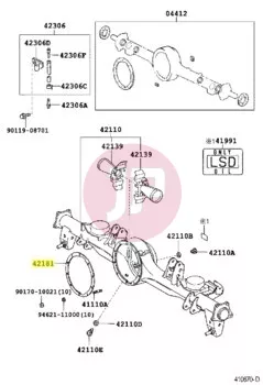 TOYOTA 42181-60070 - GASKET, DIFFERENTIAL