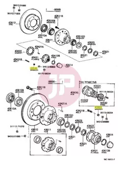 TOYOTA 42323-60010 - Kúpos alátét