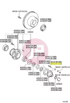 TOYOTA 42323-60030 - WASHER, CONE