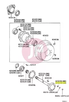TOYOTA 42323-60030 - Kúpos alátét