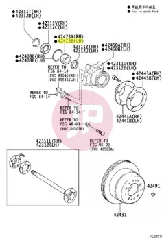 TOYOTA 42423-34040 - RETAINER, RR AXLE