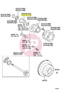 TOYOTA 42423-34040 - RETAINER, RR AXLE