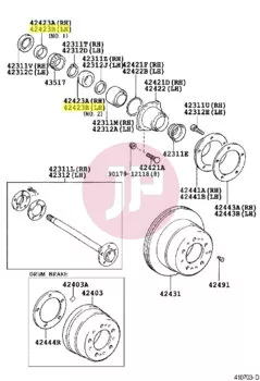 TOYOTA 42423-60040 - RETAINER, RR AX