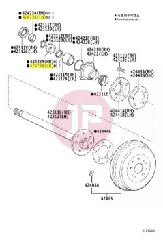 TOYOTA 42423-60040 - Hátsó féltengely rögzítőgyűrű