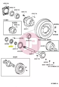 TOYOTA 42427-60021 - NUT