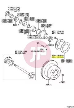 TOYOTA 42441-60050 - DEFLECTOR, BRAKE DRUM