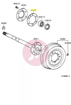 TOYOTA 42443-55020 - Hátsó féltengely talp tömítés