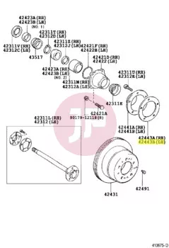 TOYOTA 42443-60020 - GASKET, BRAKE D