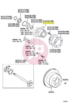 TOYOTA 42460-60030 - BEARING ASSY, RR