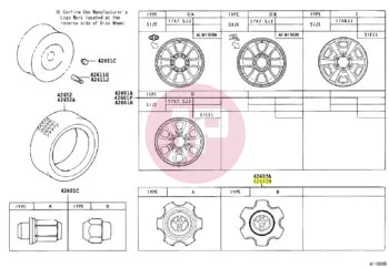 TOYOTA 42603-60500 - Felni kupak