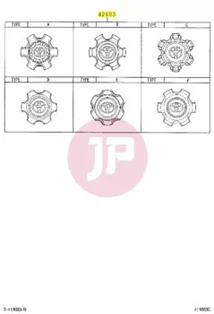 TOYOTA 42603-60500 - ORNAMENT SUB-ASSY, WHEEL HUB