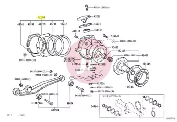 TOYOTA 43204-60032 - SEAL SUB-ASSY,
