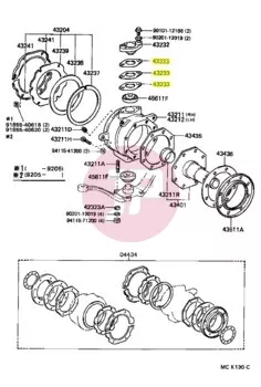 TOYOTA 43233-60030 - PASS-SCHEIBE