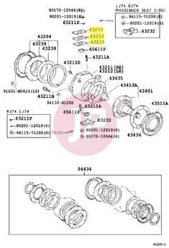 TOYOTA 43235-60020 - Függőcsapágy hézagoló lemez