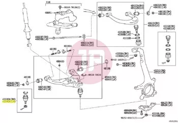 TOYOTA 43330-09510 - JOINT ASSY, LWR BALL (TMAP)