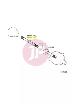 TOYOTA 43412-60110 - SHAFT, FR AXLE,