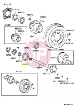 TOYOTA 43422-60040 - GASKET,FR AXLE