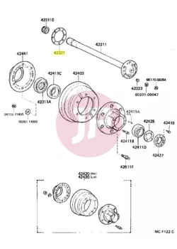 TOYOTA 43422-60040 - FLANSCHDICHTUNG