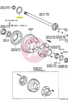 TOYOTA 43422-60040 - Front Axle Gasket