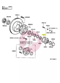 TOYOTA 43422-60060 - GASKET, FR AXLE