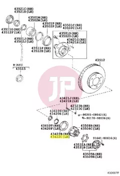 TOYOTA 43422-60060 - Front Axle Flange Gasket