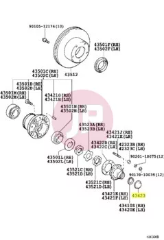 TOYOTA 43423-35010 - CAP