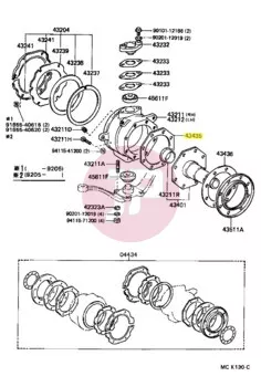 TOYOTA 43435-60020 - GASKET, KNUCKLE