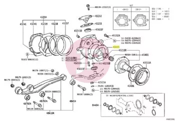 TOYOTA 43435-60020 - Tengelycsonk tömítés