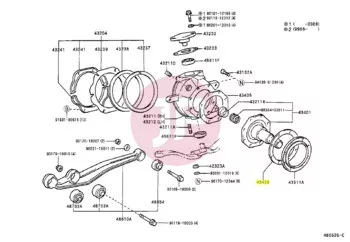 TOYOTA 43436-60011 - GASKET, KNUCKLE