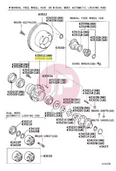 TOYOTA 43503-69045 - HUB SUB-ASSY, FR AXLE