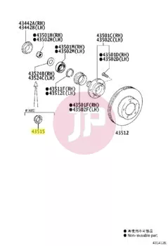 TOYOTA 43515-0K020 - ROTOR SKID CONTROL