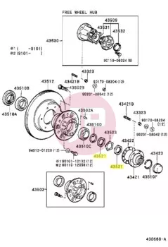 TOYOTA 43521-60011 - MUTTER