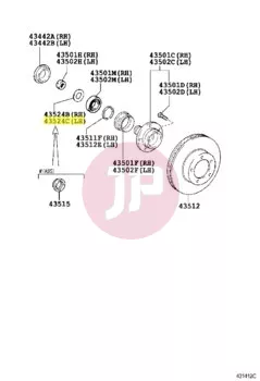 TOYOTA 43524-0K020 - SPACER, FR WHEEL INN