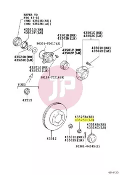 TOYOTA 43525-71010 - CAP FR WHEEL