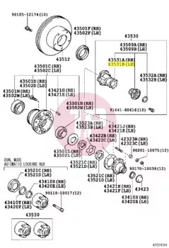 TOYOTA 43531-60010 - GASKET