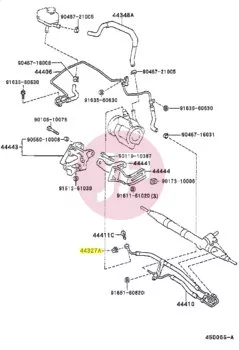 TOYOTA 44327-30030 - Kormányszervó nyomócső tömítés