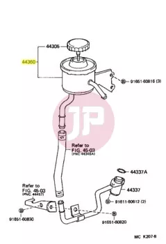 TOYOTA 44360-60101 - Power Steering Fluid Reservoir